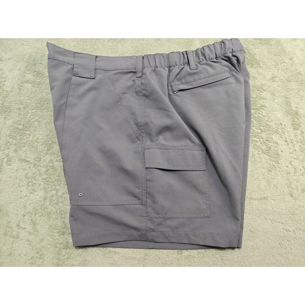 World Wide Sportsman Men 40 Fishing Shorts Gray Cargo Performance Polyester Bang